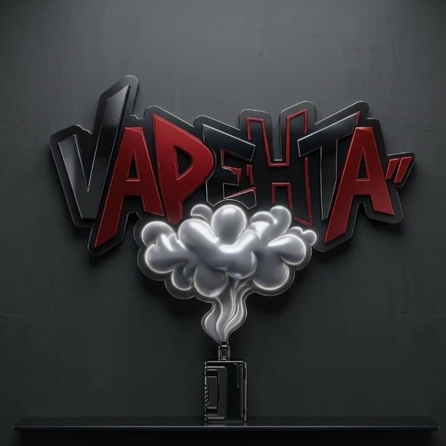 Логотип Vapehta с облаком пара и устройством